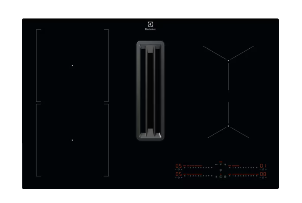 ELECTROLUX KCC83443CK 600 kookplaat met afzuiging - 80cm ELECTROLUX KCC83443CK 600 kookplaat met afzuiging - 80cm