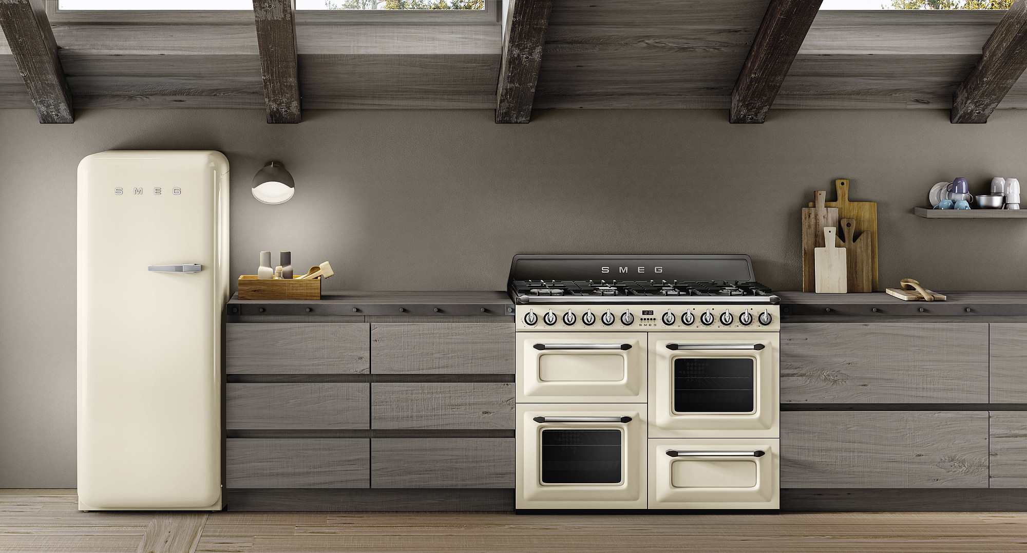 SMEG TR4110P1 fornuis met gaskookplaat - 110cm SMEG TR4110P1 fornuis met gaskookplaat - 110cm
