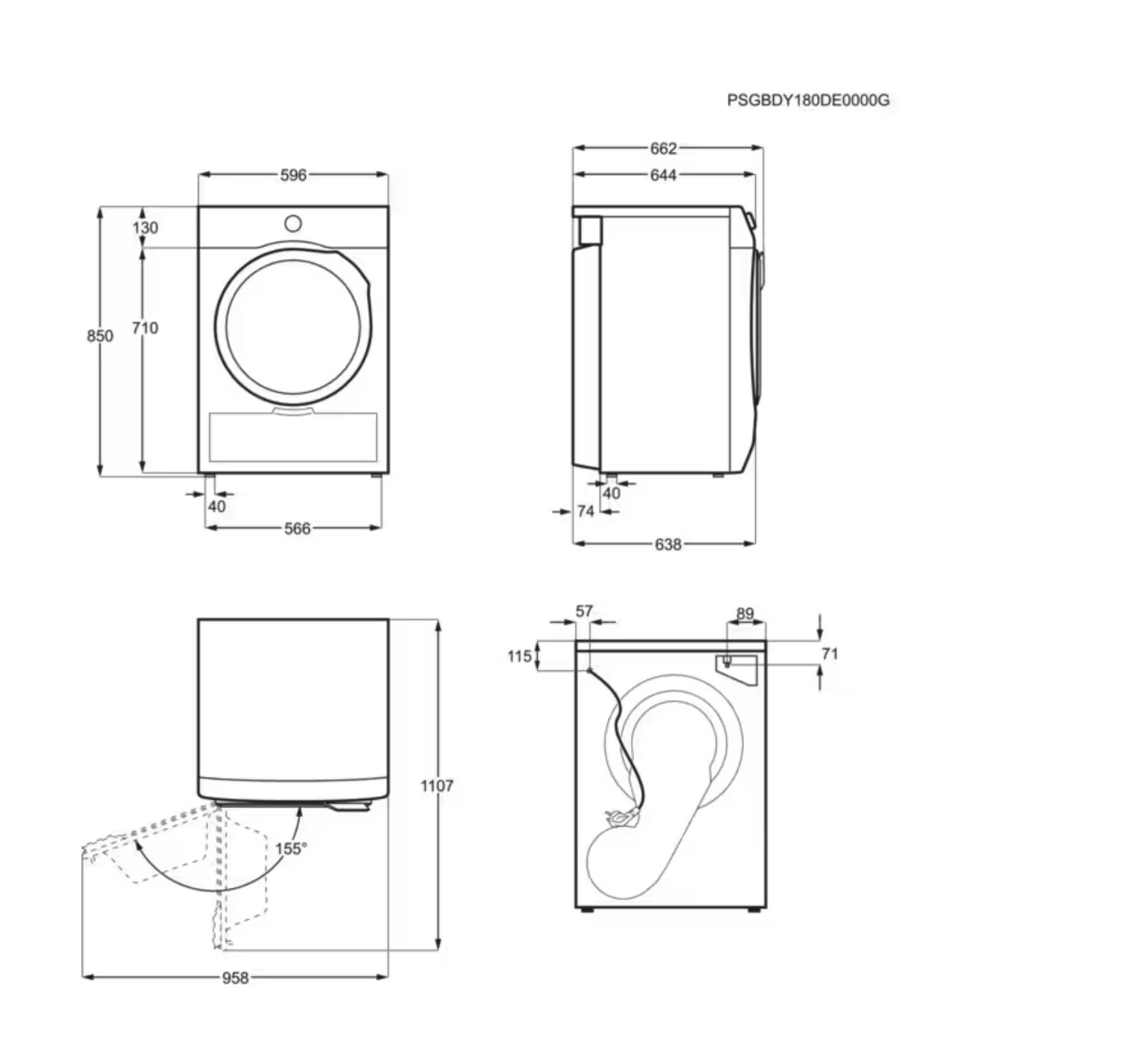 ELECTROLUX EDI61X84G 600 droogkast ELECTROLUX EDI61X84G 600 droogkast