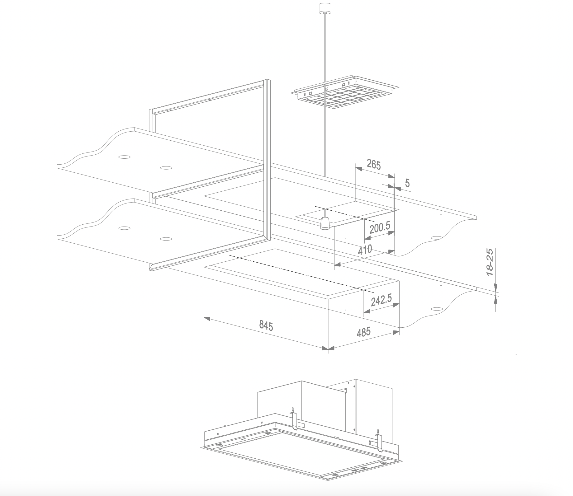 NOVY 15001 eilanddampkap - 90cm NOVY 15001 eilanddampkap - 90cm