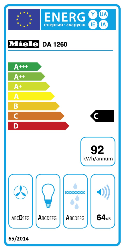 MIELE DA1260 onderbouw dampkap - 60cm MIELE DA1260 onderbouw dampkap - 60cm