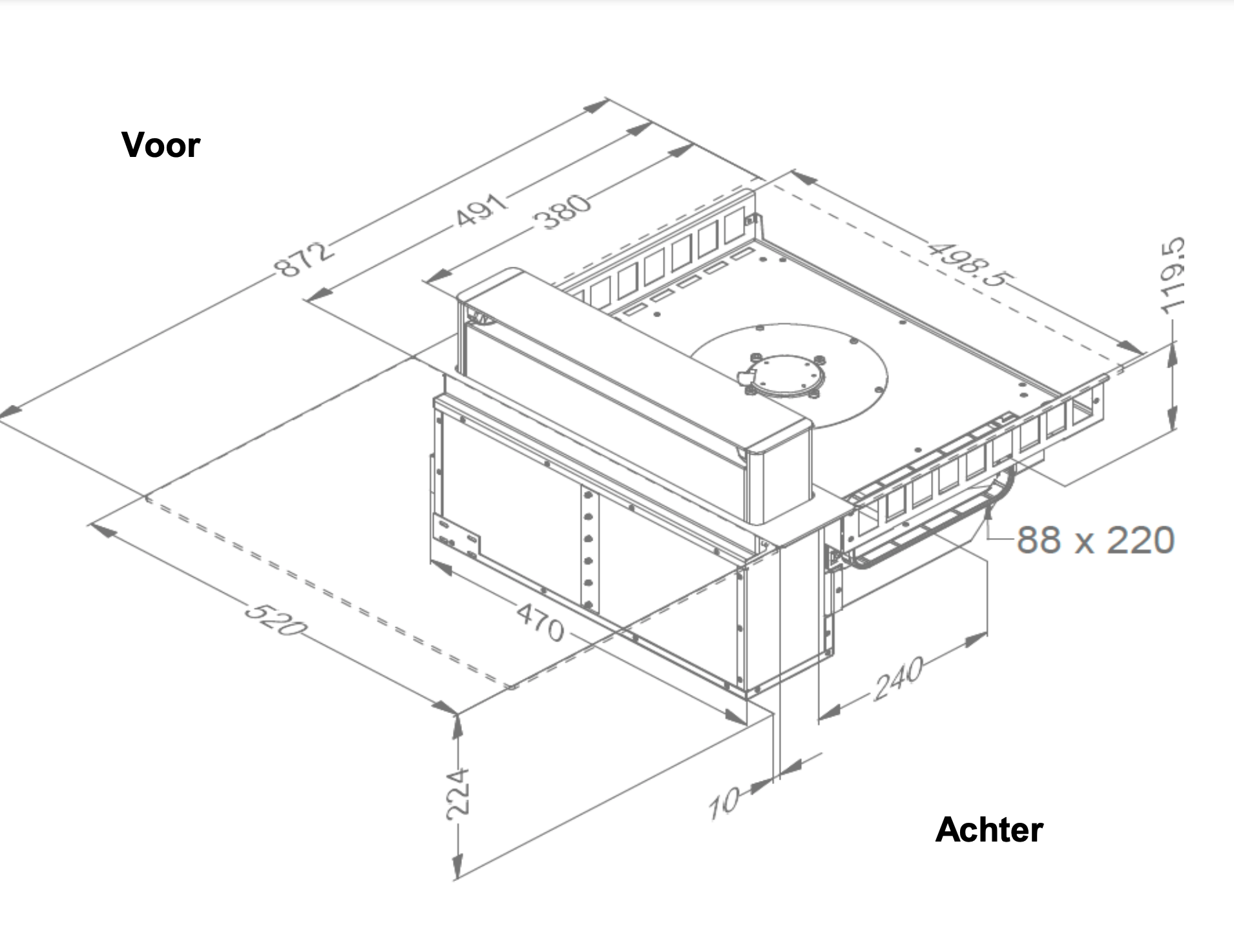 NOVY 40004 kookplaat met afzuiging - 87cm NOVY 40004 kookplaat met afzuiging - 87cm