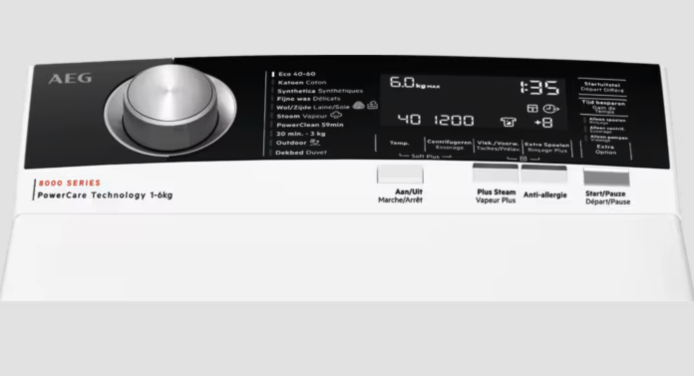 AEG LTR87B65AL 8000 wasmachine - bovenlader