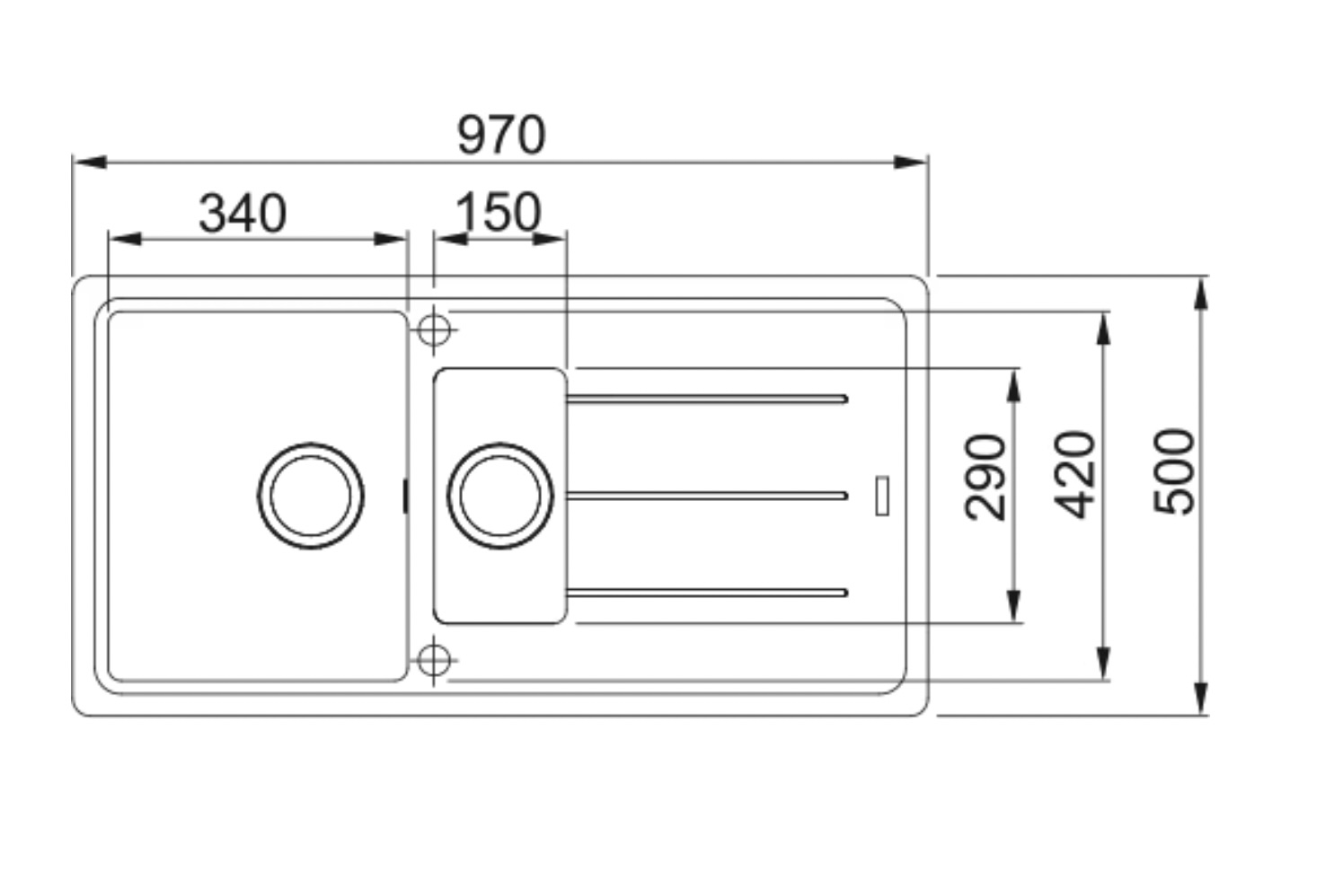 FRANKE BFG651KR1 BASIS spoelbak FRANKE BFG651KR1 BASIS spoelbak