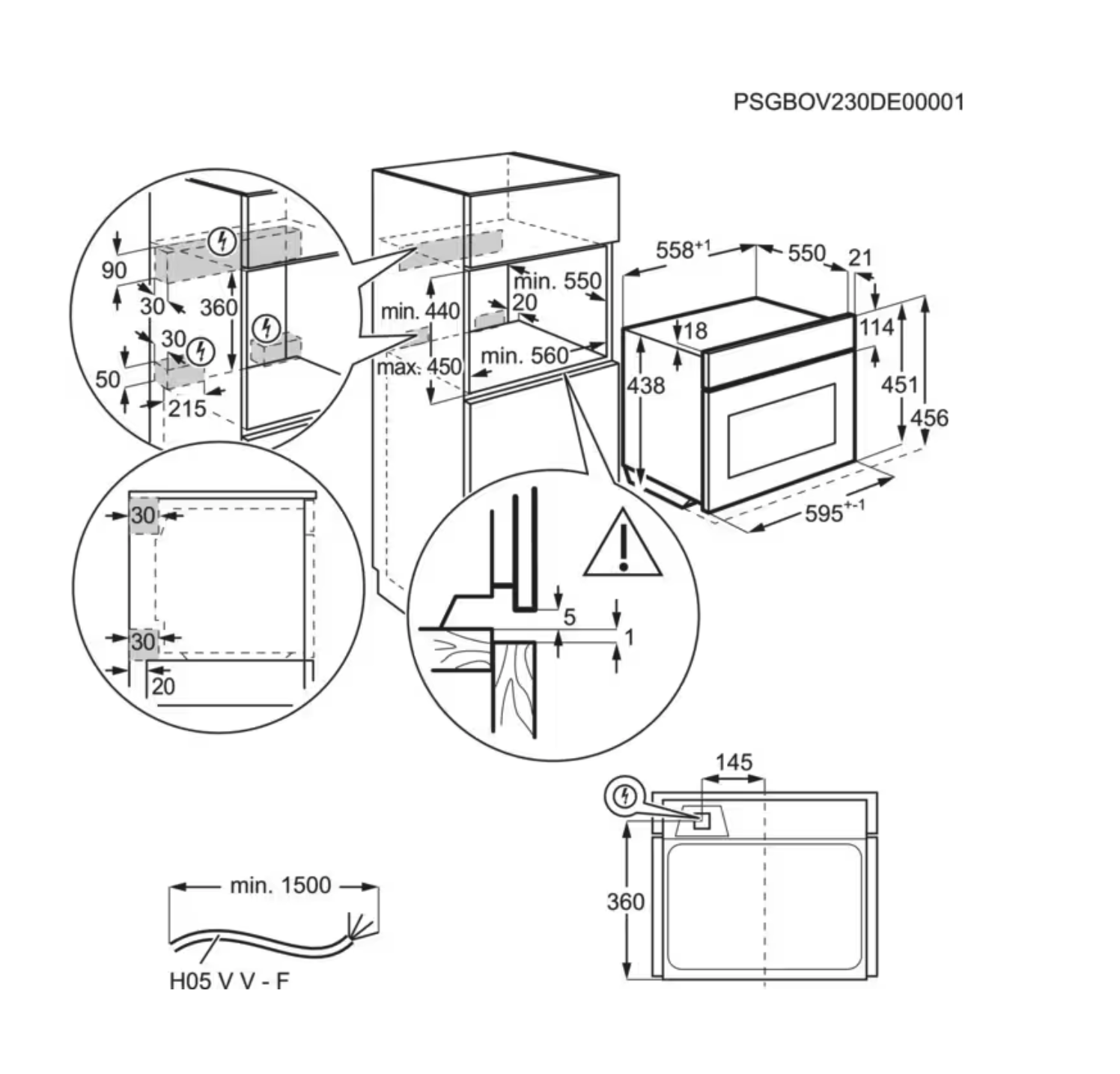 AEG TM7NK721B 7000 microgolfoven met grill - 45cm AEG TM7NK721B 7000 microgolfoven met grill - 45cm