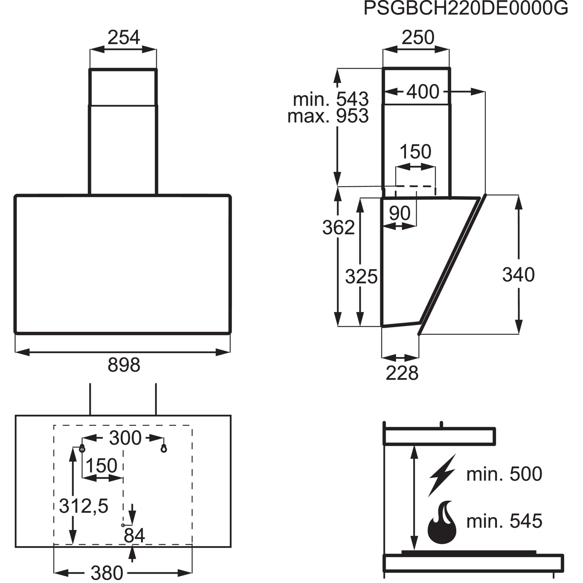 ELECTROLUX LFV439K 700 headfree dampkap - 90cm ELECTROLUX LFV439K 700 headfree dampkap - 90cm