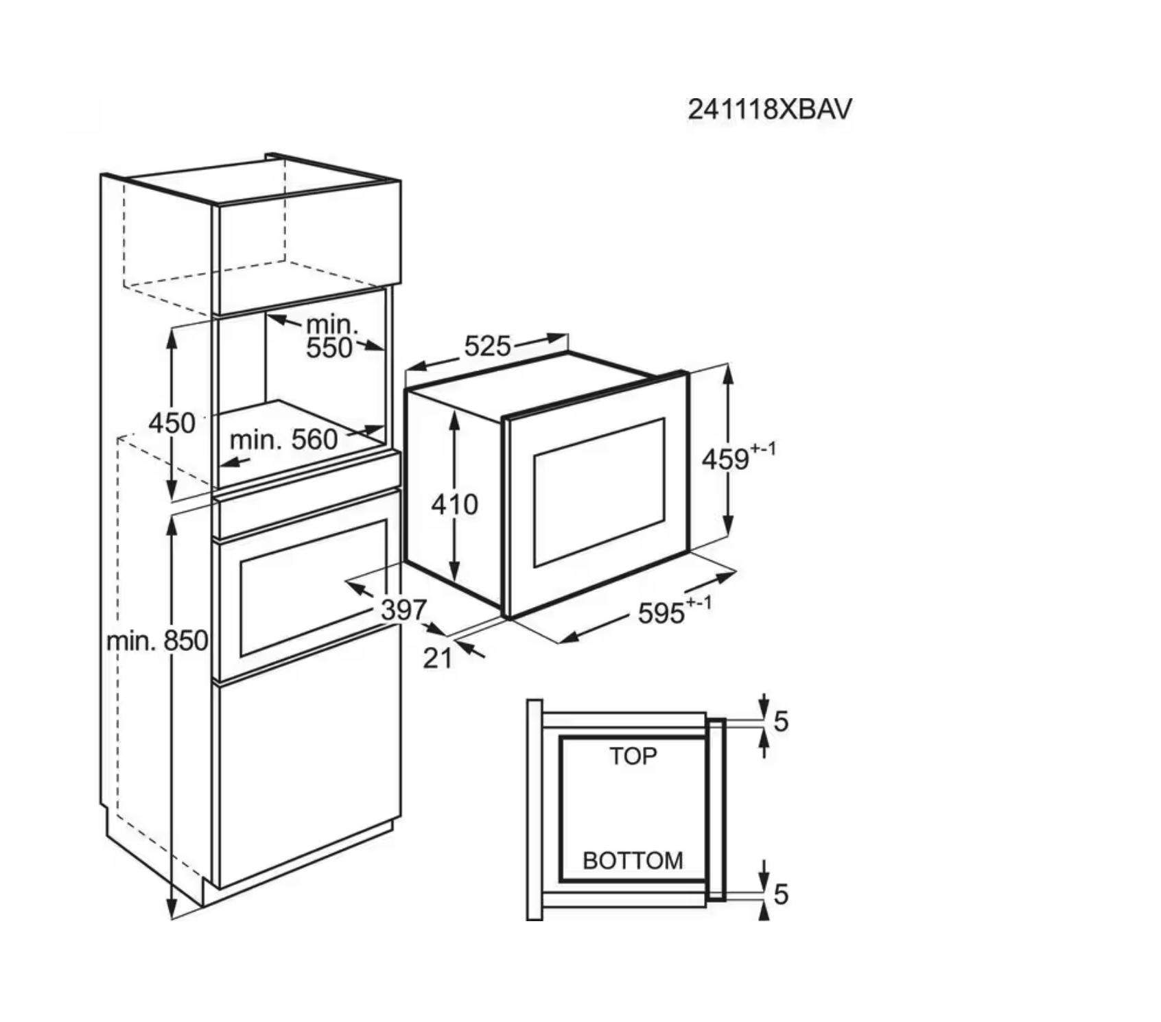 AEG NMB6S261UB 6000 microgolfoven - 45cm AEG NMB6S261UB 6000 microgolfoven - 45cm