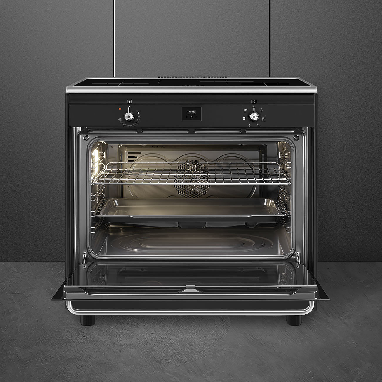 SMEG CG90IANT9 fornuis met inductie kookplaat - 90cm