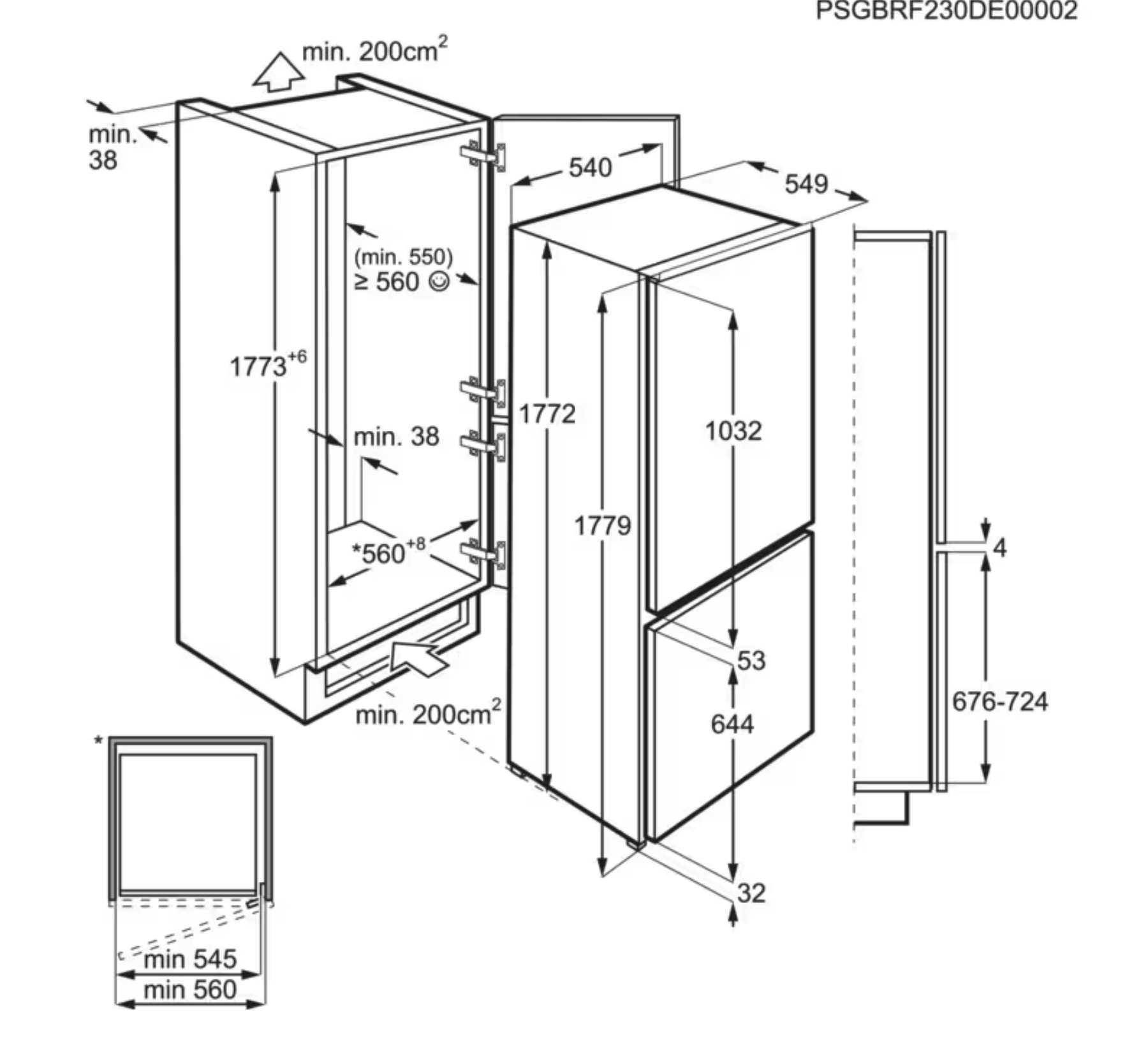 AEG NSC9V181CS 9000 koel-/vriescombinatie - 178cm
