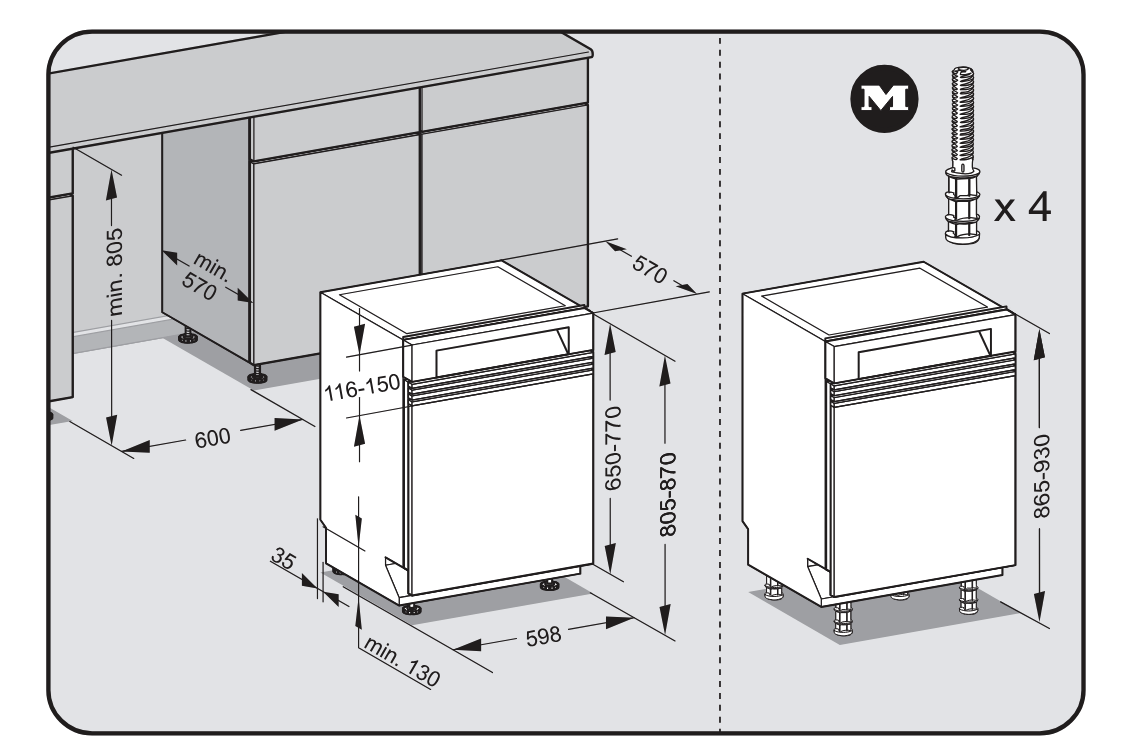MIELE G7210SCICS vaatwasser met bedieningspaneel MIELE G7210SCICS vaatwasser met bedieningspaneel