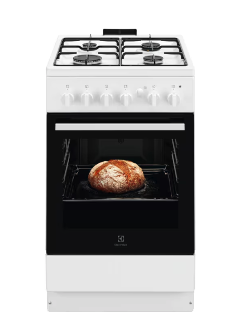 ELECTROLUX LKG500013W fornuis met gaskookplaat