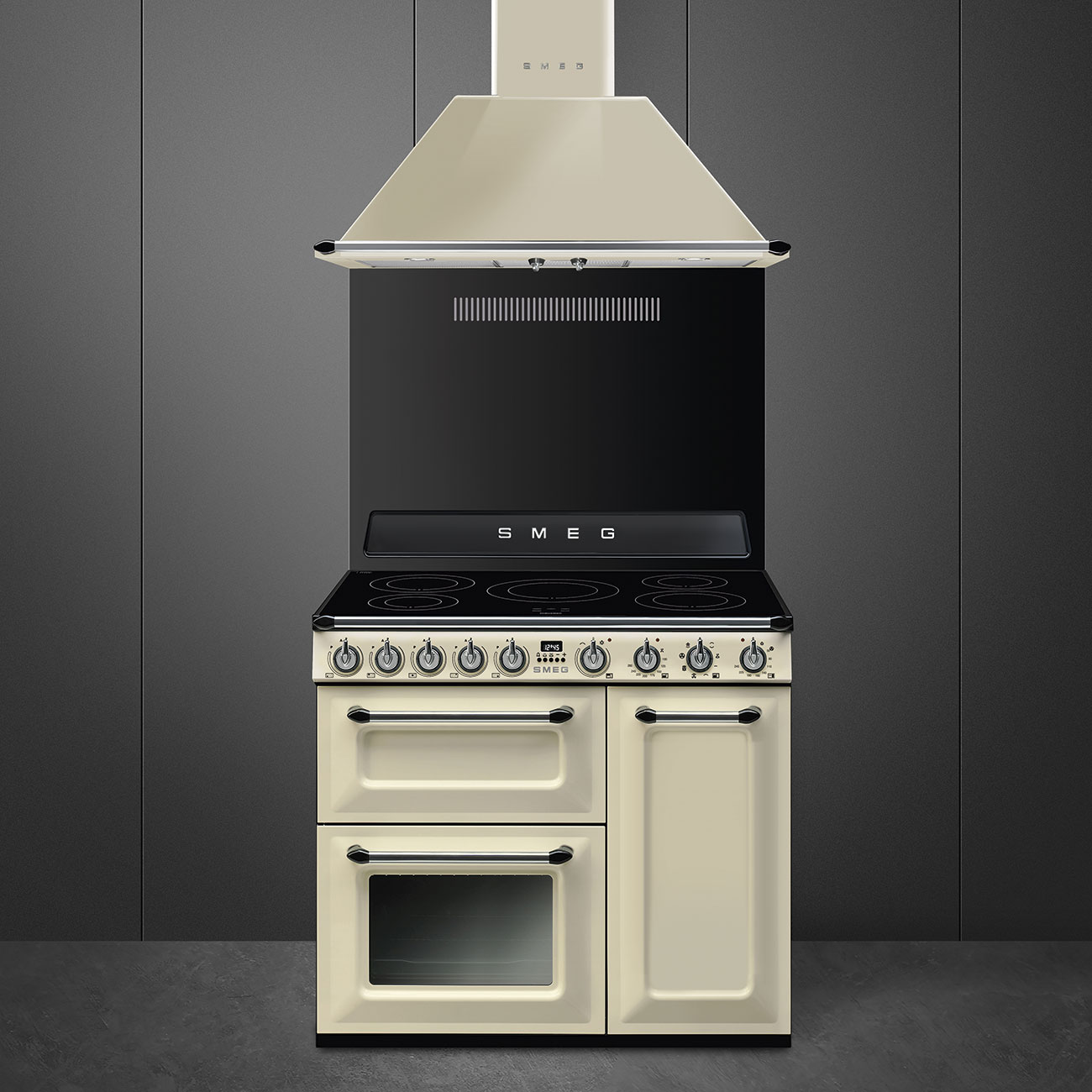 SMEG TR93IP2 fornuis met inductie kookplaat - 90cm