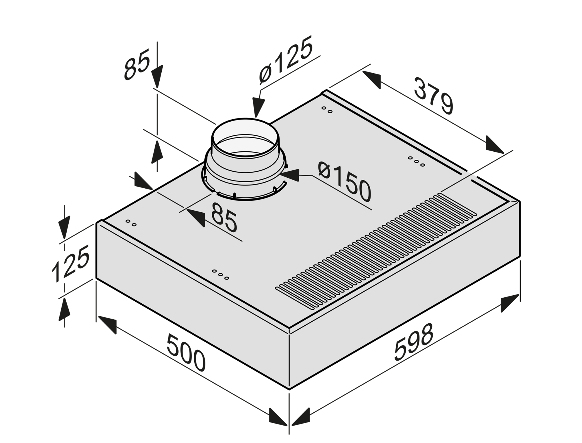 MIELE DA1260 onderbouw dampkap - 60cm MIELE DA1260 onderbouw dampkap - 60cm