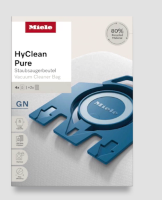 MIELE GNHYCLEANPURE80RECYCLED4PACK stofzuigerzak MIELE GNHYCLEANPURE80RECYCLED4PACK stofzuigerzak