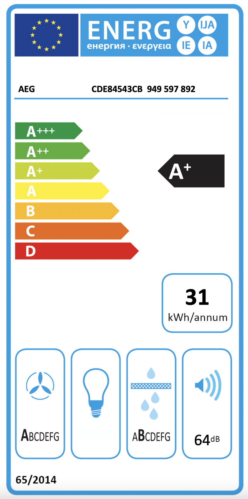 AEG CDE84543CB 6000 kookplaat met afzuiging - 80cm AEG CDE84543CB 6000 kookplaat met afzuiging - 80cm