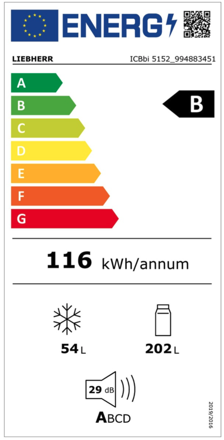 LIEBHERR ICBBI515222 koel-/vriescombinatie - 178cm LIEBHERR ICBBI515222 koel-/vriescombinatie - 178cm