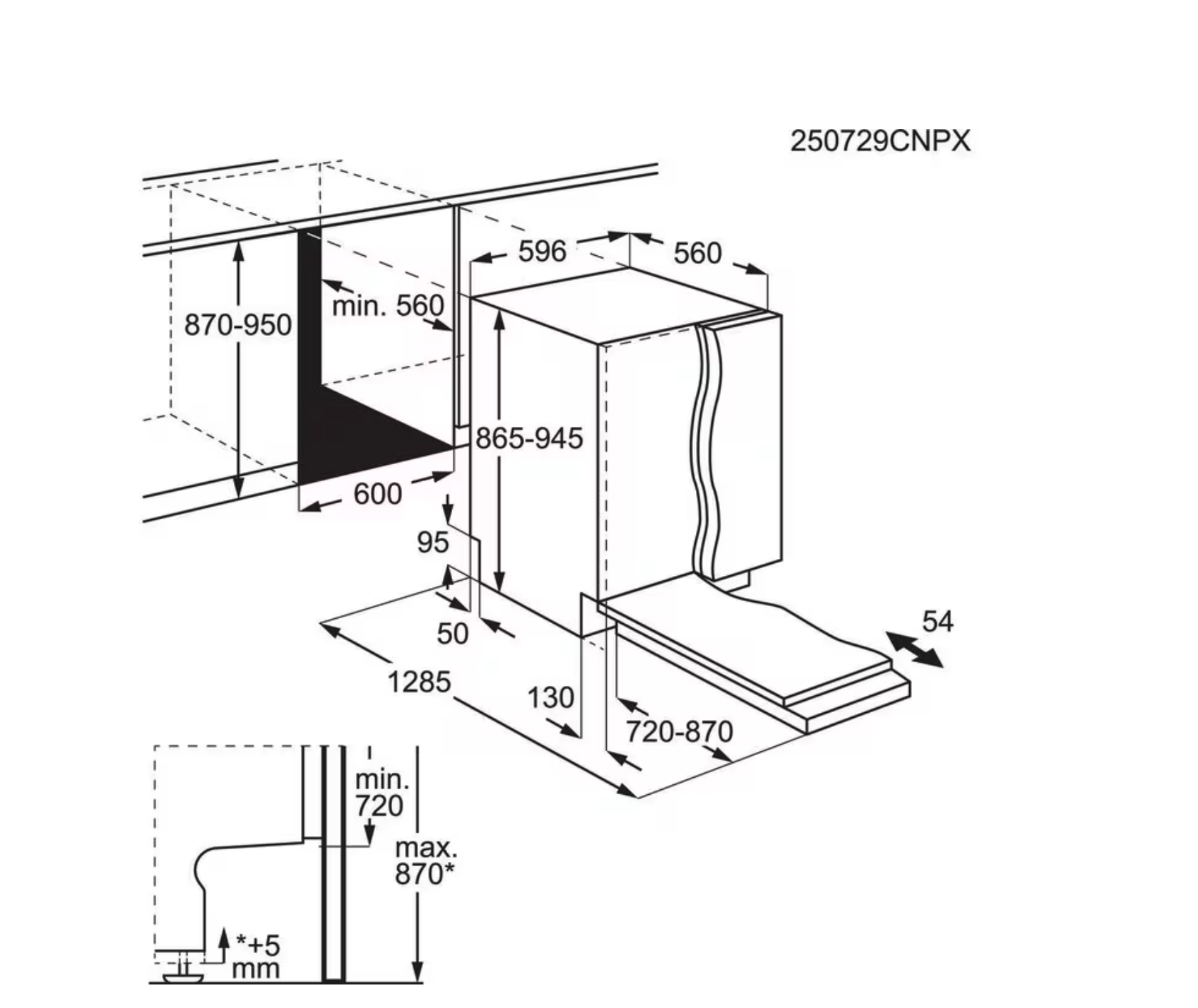 AEG GI9700X4PF 9000 vaatwasser volledig integreerbaar