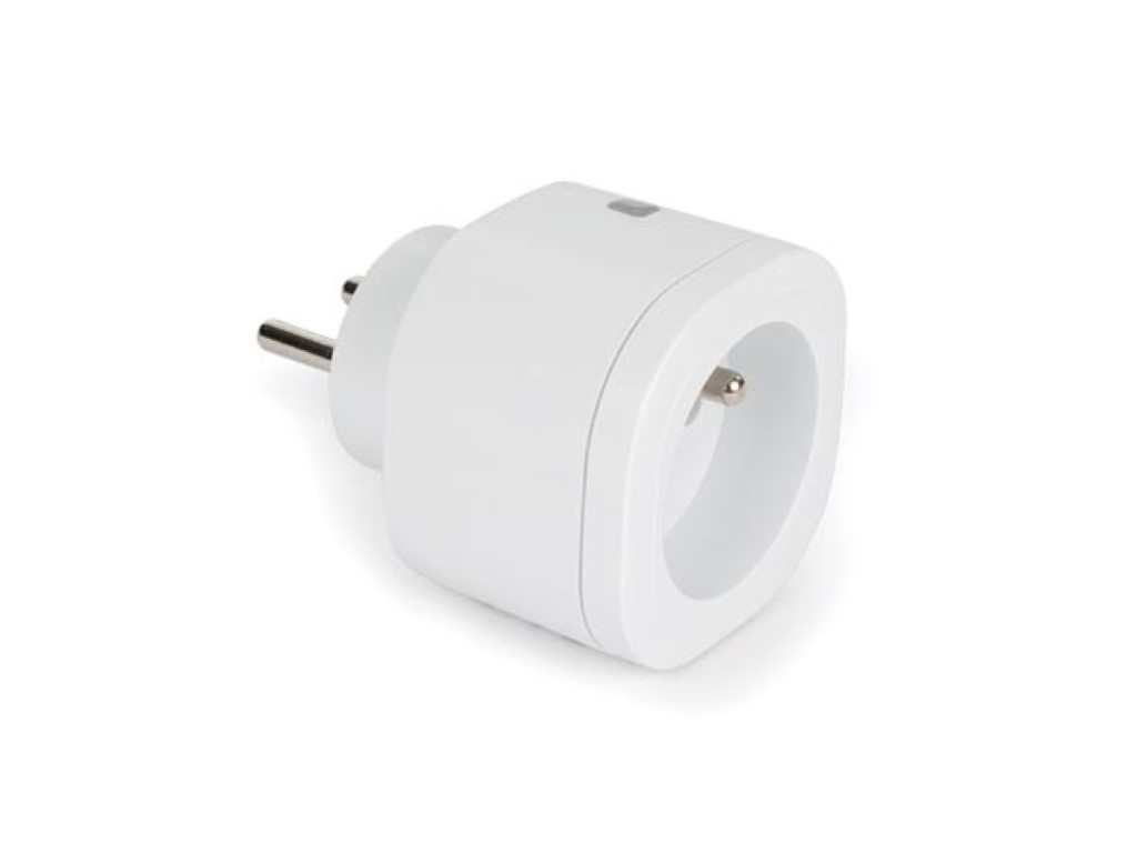 PEREL SMART1001 Smart wifi-stekker, 13 A, 3000 W, voor gebruik binnenshuis, Franse aarding type E, wit