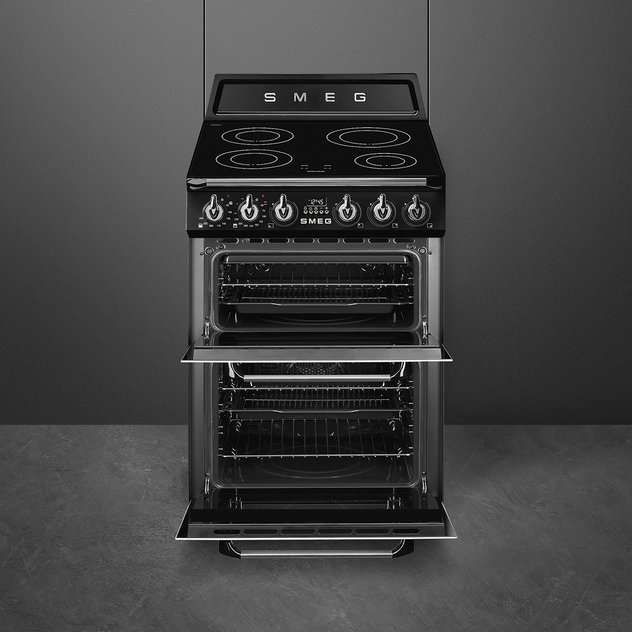 SMEG TR62IBL2 fornuis met inductie kookplaat - 60cm