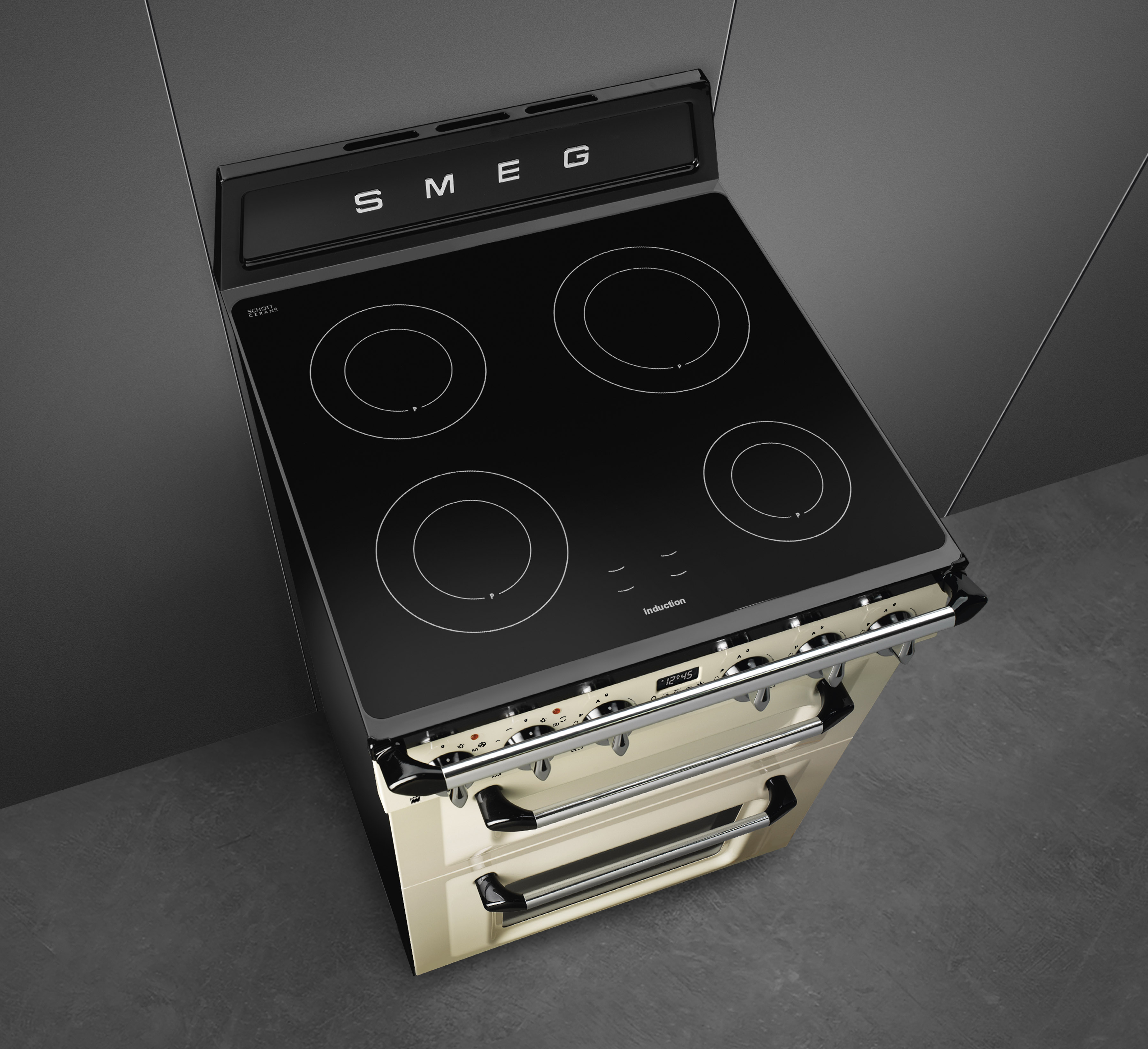 SMEG TR62IP2 fornuis met inductie kookplaat - 60cm