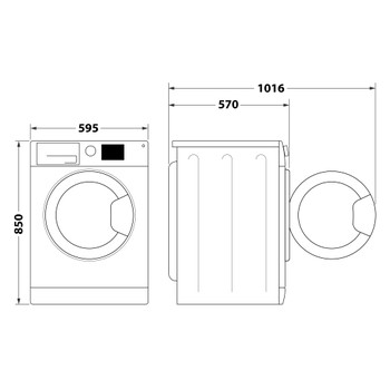 WHIRLPOOL FFWDB864489SVEE was- droogcombinatie