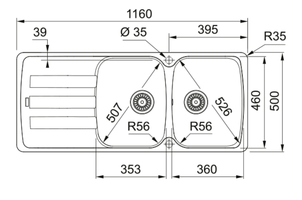 FRANKE AZG621LG1 ANTEA spoelbak FRANKE AZG621LG1 ANTEA spoelbak
