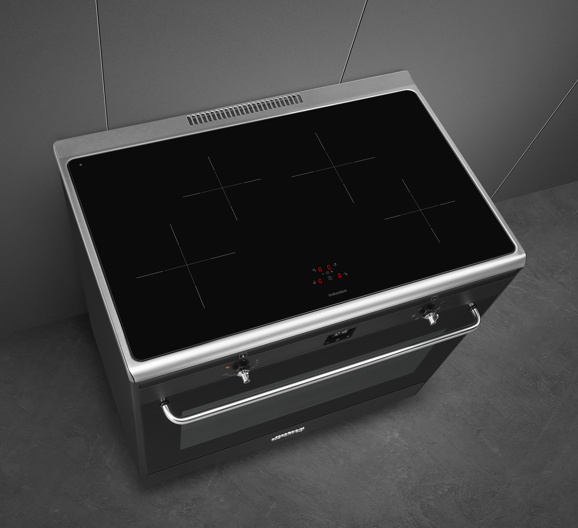 SMEG CG90IANT9 fornuis met inductie kookplaat - 90cm