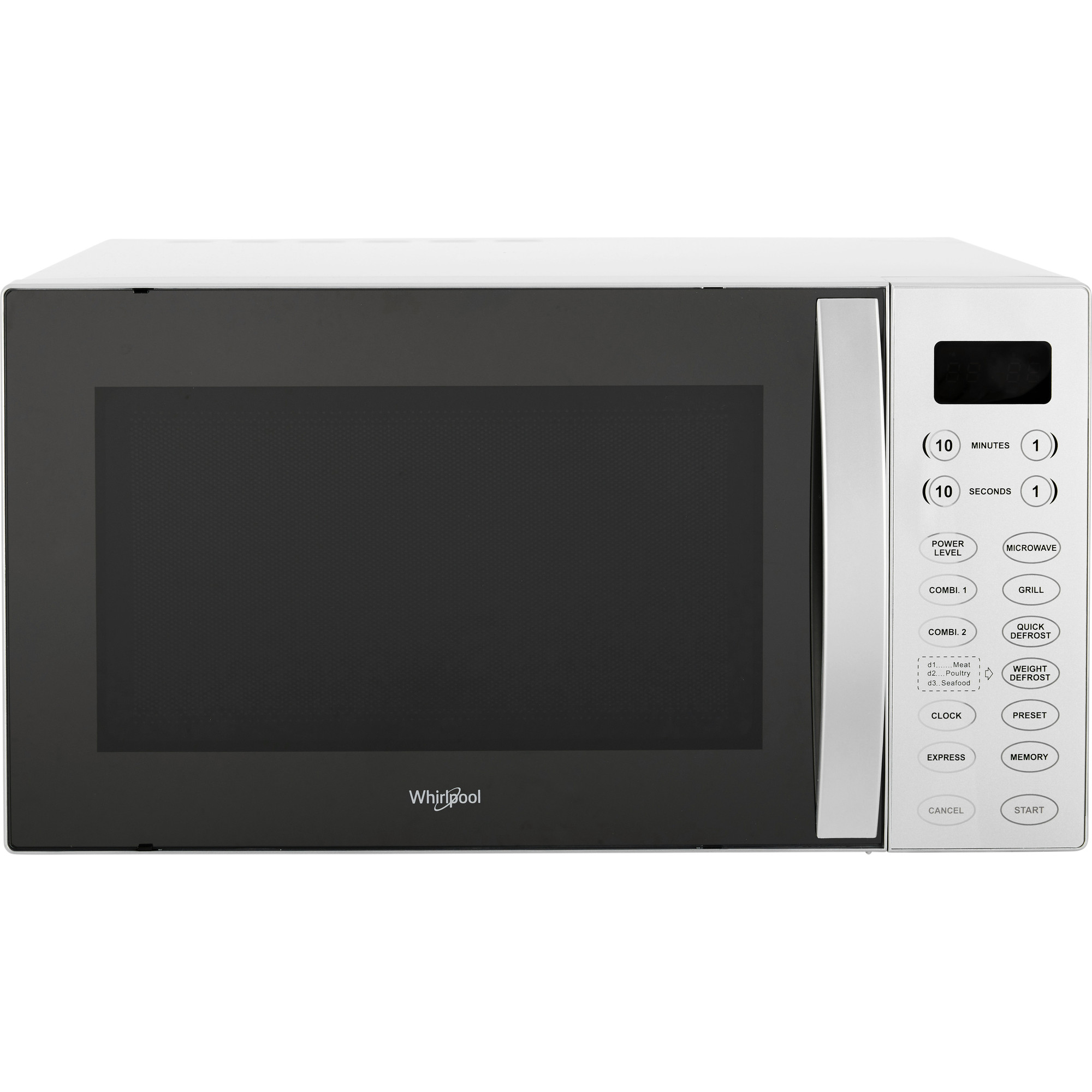 WHIRLPOOL MWO611SL vrijstaande microgolfoven met grill - 28cm