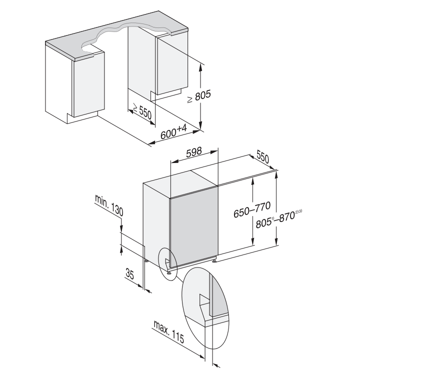 MIELE G7180SCVICS vaatwasser volledig integreerbaar MIELE G7180SCVICS vaatwasser volledig integreerbaar