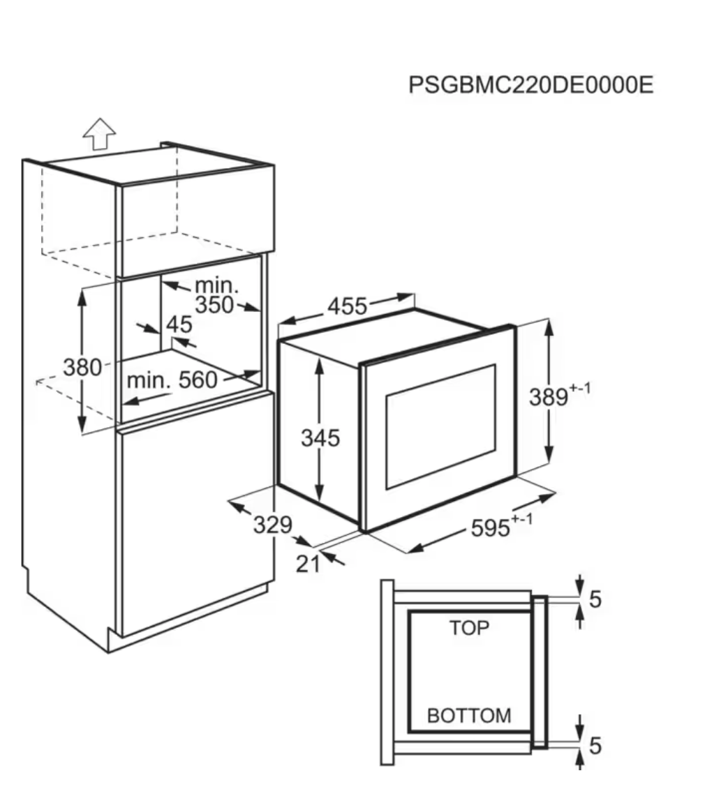 ELECTROLUX KMSE203MMX 300 microgolfoven - 38cm ELECTROLUX KMSE203MMX 300 microgolfoven - 38cm