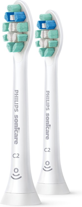 PHILIPS HX9022/10 Sonicare C2 Optimal Plaque Defence - Opzetborstels - 2 stuks PHILIPS HX9022/10 Sonicare C2 Optimal Plaque Defence - Opzetborstels - 2 stuks
