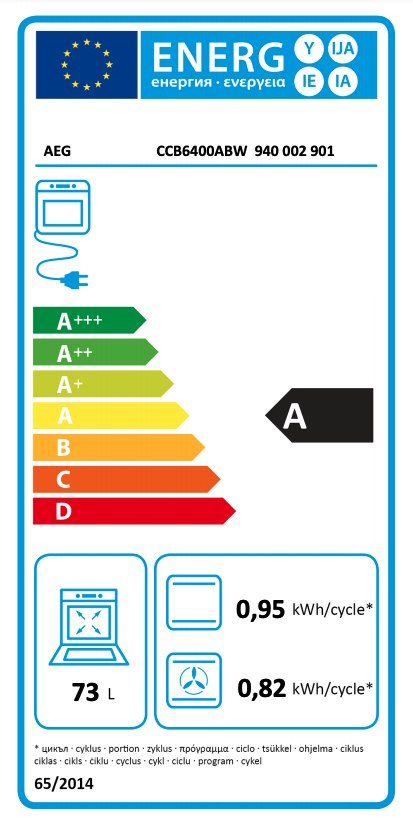 AEG CCB6400ABW fornuis met keramische kookplaat - 60cm AEG CCB6400ABW fornuis met keramische kookplaat - 60cm