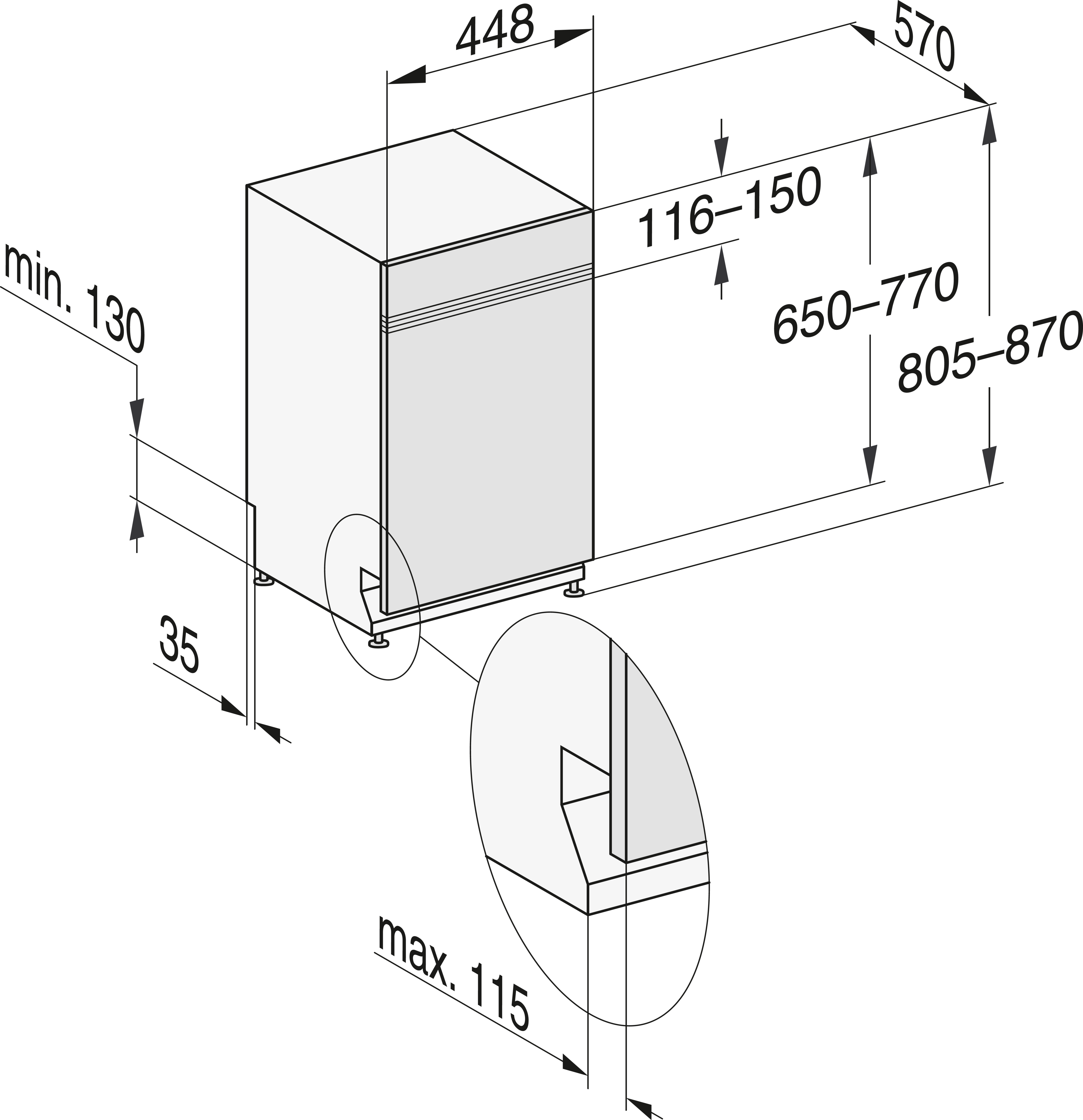 MIELE G5740SCICS vaatwasser met bedieningspaneel MIELE G5740SCICS vaatwasser met bedieningspaneel