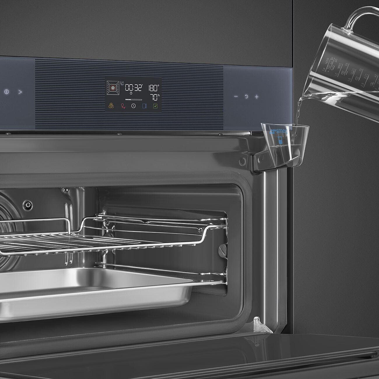 SMEG SO4102S3G multifunctionele oven met stoom - 45cm