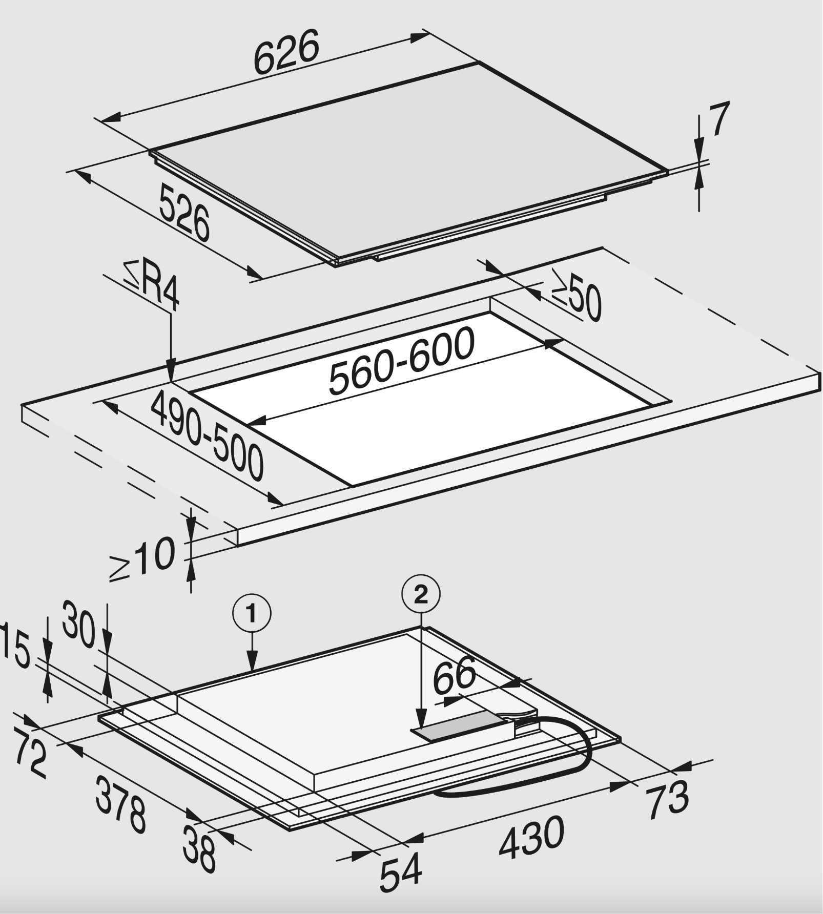 MIELE KM7466FR125EDITION 125 EDITION inductiekookplaat - 60cm MIELE KM7466FR125EDITION 125 EDITION inductiekookplaat - 60cm