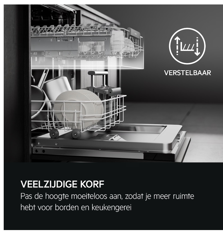 AEG FFB75707PM 7000 vaatwasser met bedieningspaneel