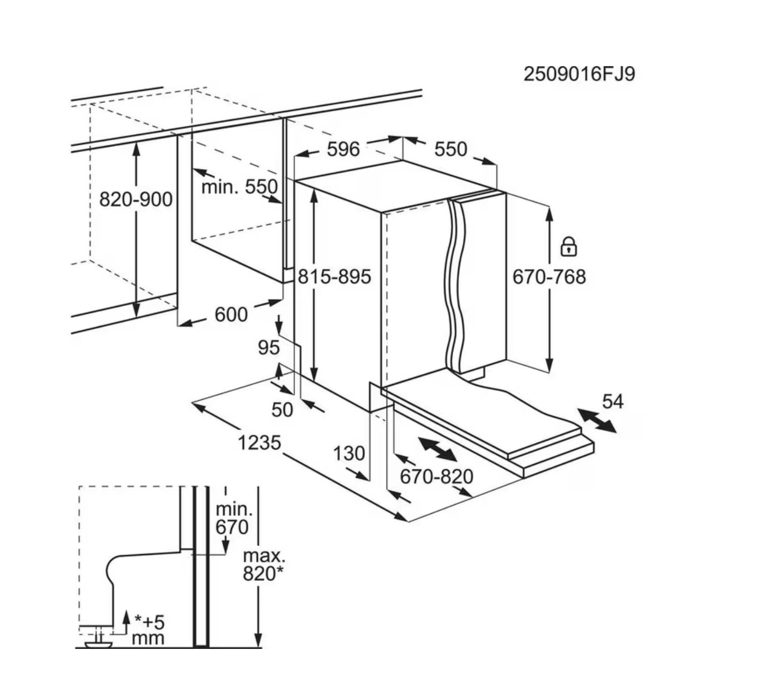 AEG GI7211A1SX 7000 vaatwasser volledig integreerbaar