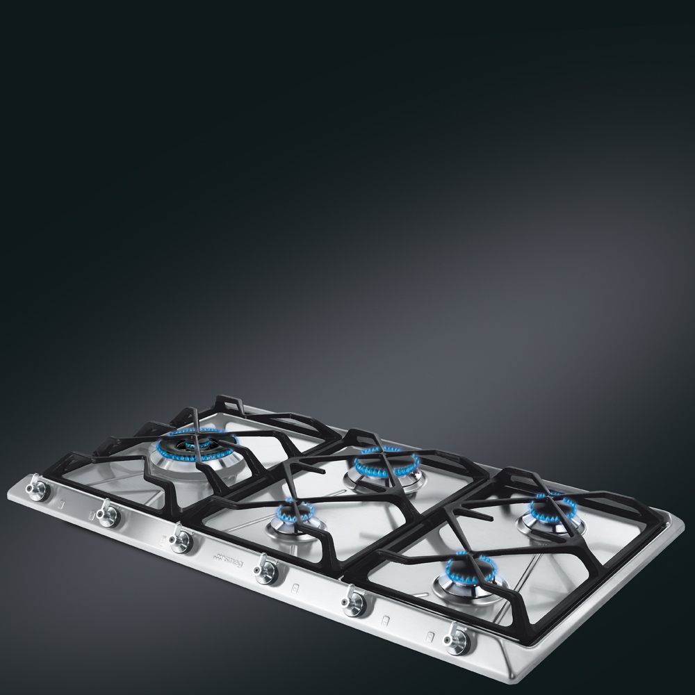 SMEG SE97GXBE5 gaskookplaat - 90cm SMEG SE97GXBE5 gaskookplaat - 90cm