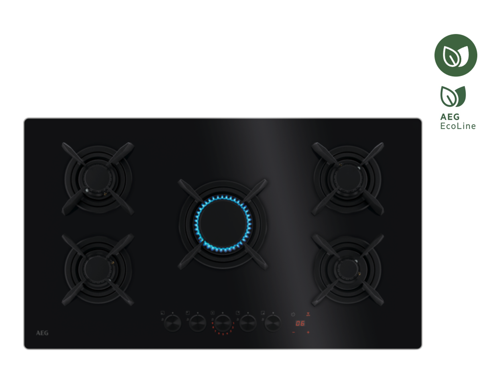 AEG HKB95453NB 8000 gaskookplaat - 90cm AEG HKB95453NB 8000 gaskookplaat - 90cm