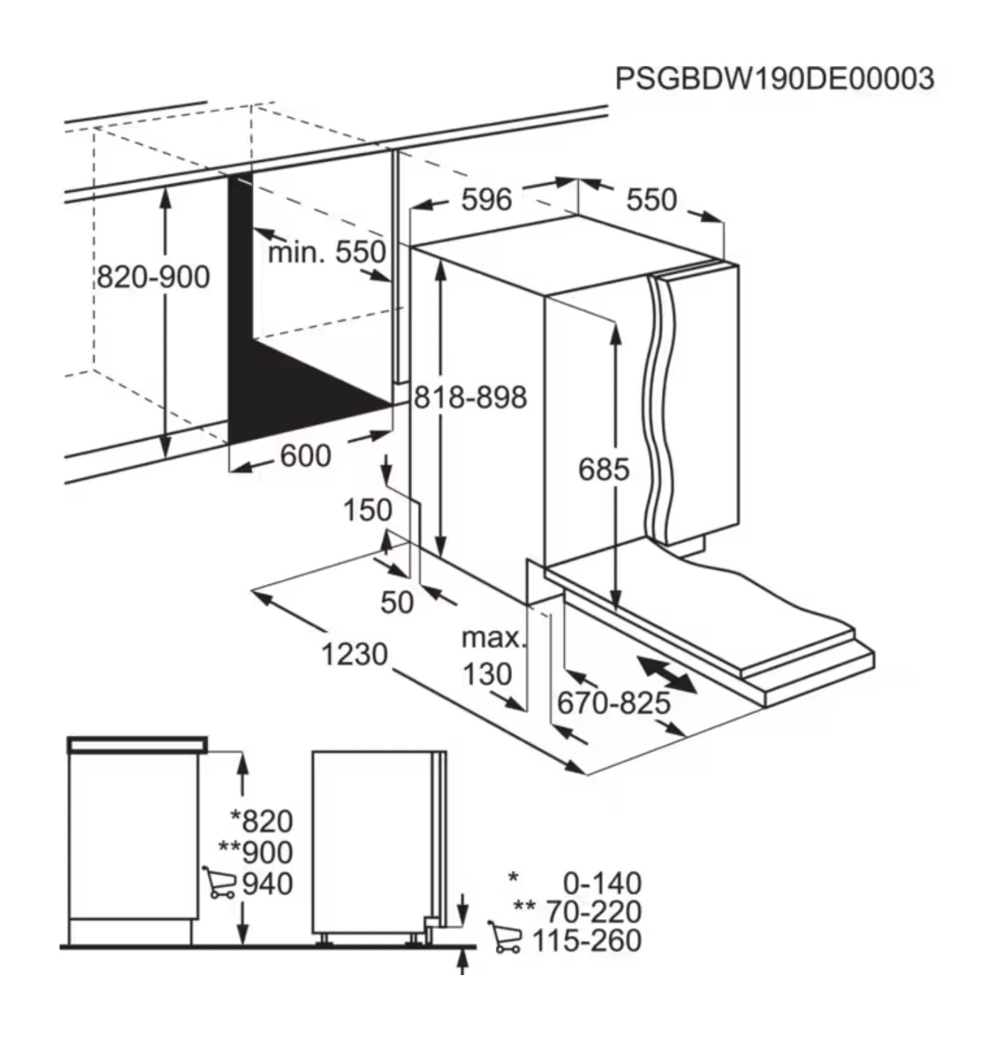 AEG FSE74747P 7000 vaatwasser volledig integreerbaar AEG FSE74747P 7000 vaatwasser volledig integreerbaar
