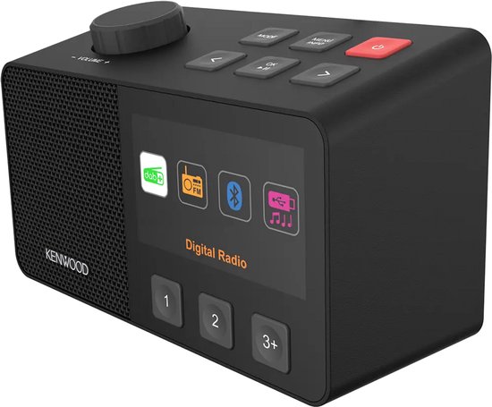 KENWOOD CR-M70DAB-B Seniorenradio met groot 4,3-inch kleurendisplay en eenvoudige bediening - Zwart