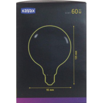 XAVAX 00112879 Led-gloeidraad, E27, 806lm vervangt 60W, globelamp G95, mat, warm wit
