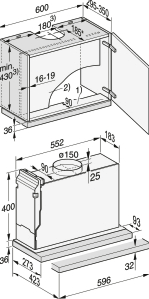 MIELE DAS2620EDST telescopische dampkap - 60cm MIELE DAS2620EDST telescopische dampkap - 60cm