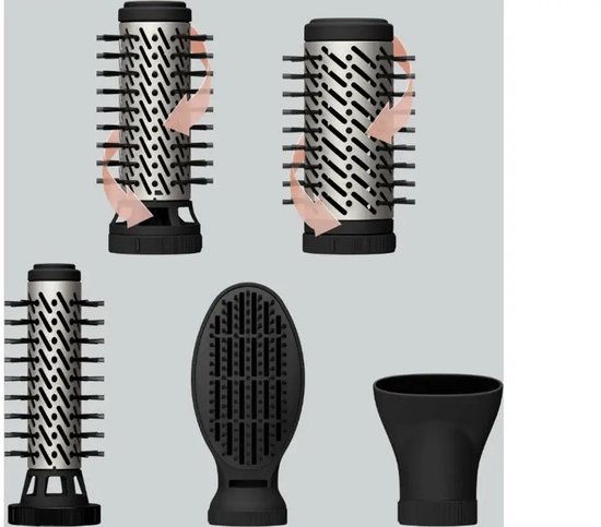 ROWENTA UB9540F0 Roterende Haarborstel met 5 Accessoires