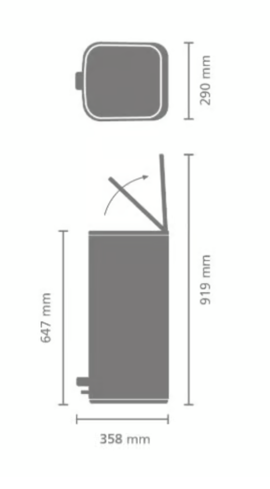 BRABANTIA 238123 pedaalemmer