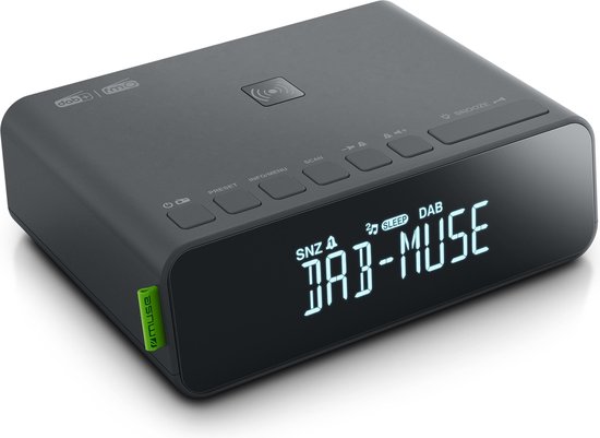 MUSE M-175DBI Muse M-175DBI - Digitale wekkerradio, DAB+/FM, draadloos opladen (QI charging) MUSE M-175DBI Muse M-175DBI - Digitale wekkerradio, DAB+/FM, draadloos opladen (QI charging)