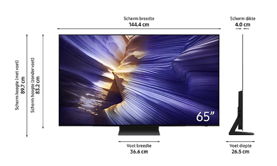 SAMSUNG QE65S93FATXXN televisie 4K UHD - 65''
