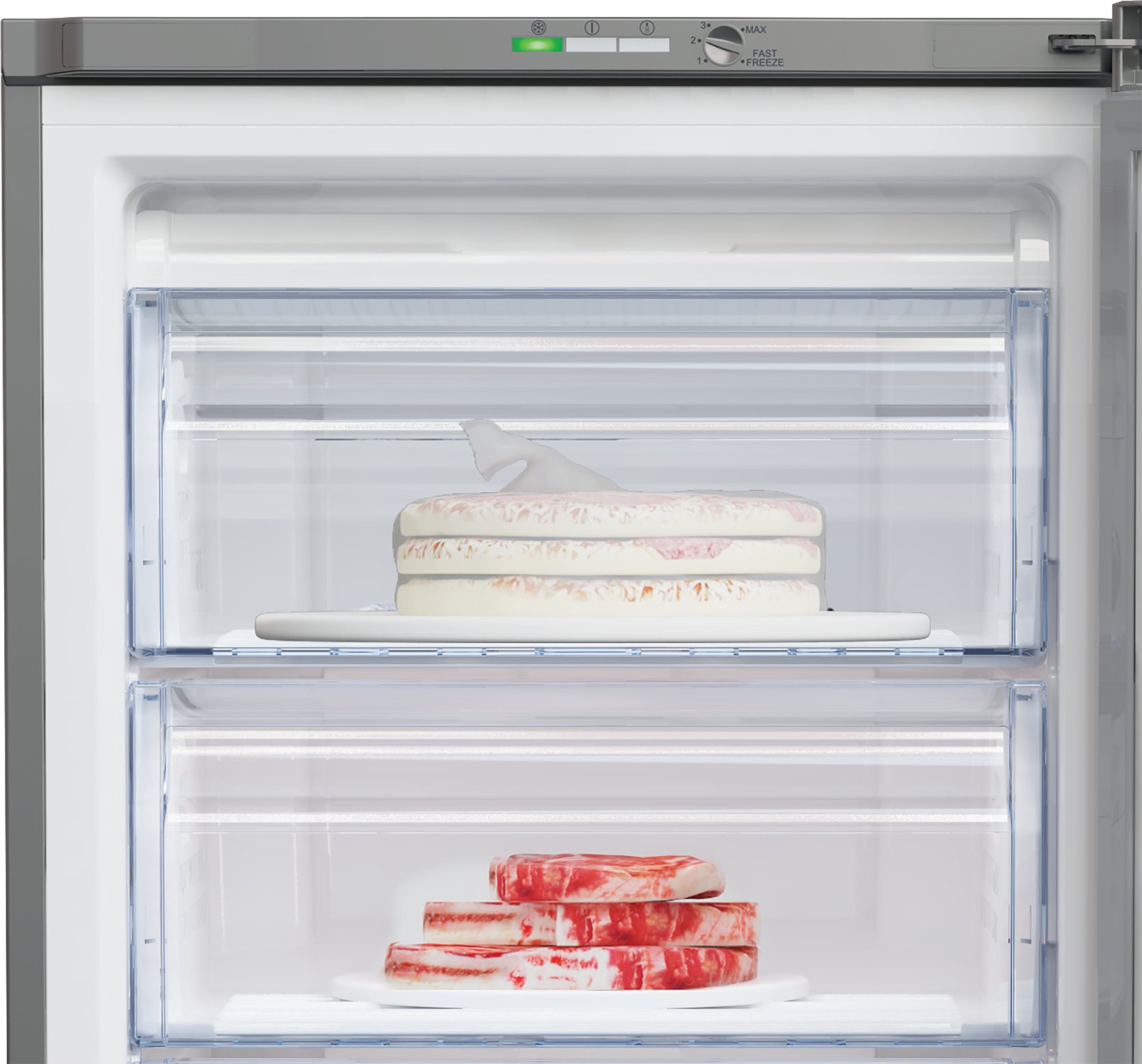 BEKO RFSA240M41SN vrijstaande vriezer - 151cm