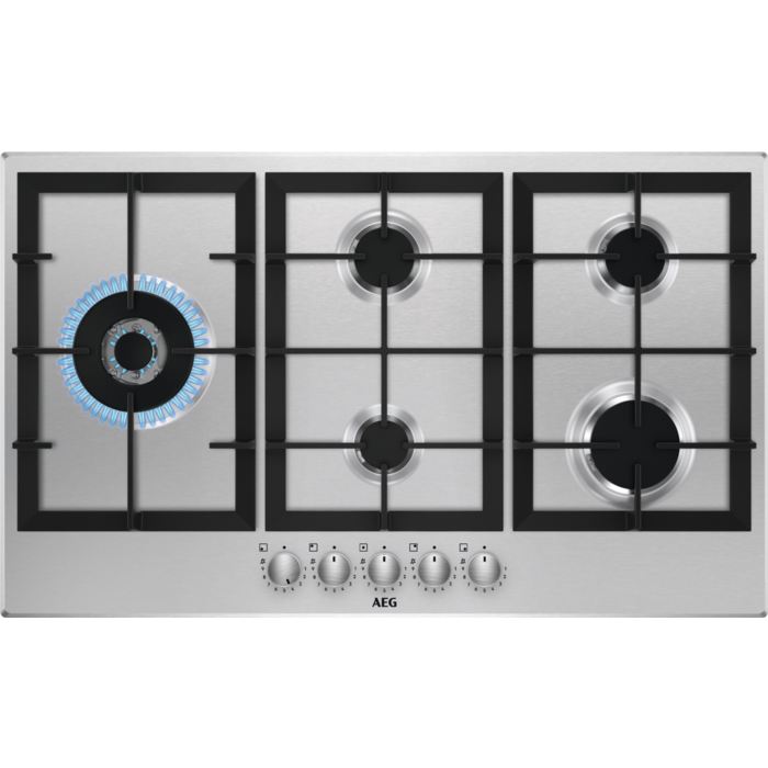 AEG HGB95522SM 6000 gaskookplaat - 90cm