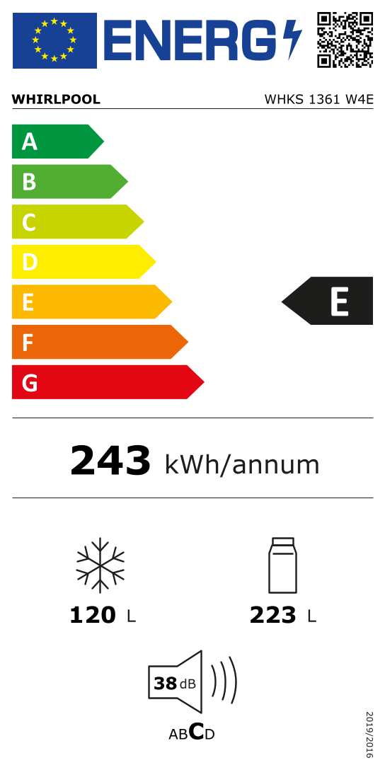 WHIRLPOOL WHKS1361W4E vrijstaande koel-/vriescombinatie - 